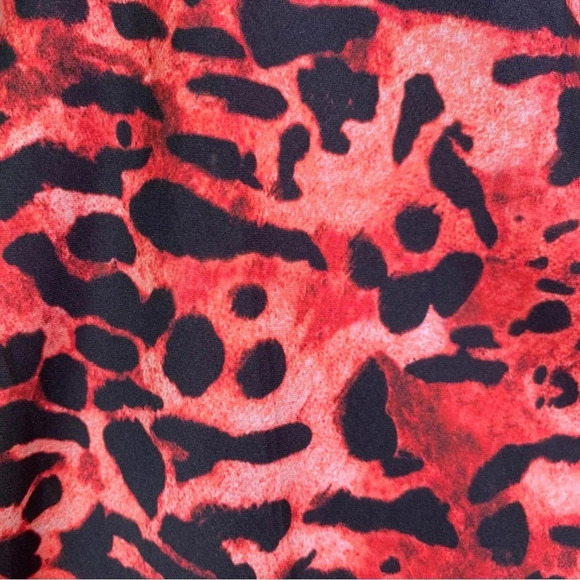 ALLSAINTS Hera Ambient Animal Print Slip Dress Red Size L NWT - Picture 11 of 16